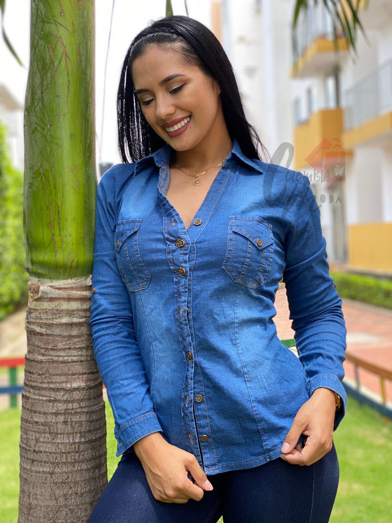 Blusa para dama en jean